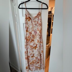 Petal & Pup Floral Midi Dress - Pink and Orange